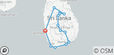 Circuit de 11 nuits et 12 jours au Sri Lanka avec chauffeur privé, véhicule et hébergement H/B - 14 destinations
