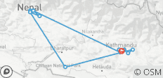 Circuit sur mesure de qualité de 9 jours au Népal, départ quotidien (guide privé et chauffeur) - 16 destinations