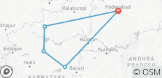 Kingdoms Unveiled: Hyderabad to Bijapur, Badami & Hampi Tour - 5 destinations