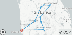 Itinéraire de 6 jours au Sri Lanka - 9 destinations