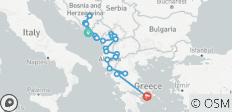 Dubrovnik to Athens / Corfu; Semi – Private tour with dedicated Tour Leader & Car - 24 destinations