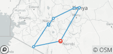 7-daagse hoogtepunten van Kenia: 4x4 safari avontuur - 8 bestemmingen