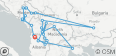 Cycling in the Balkans ( 4 Countries Albania, North Macedonia, Kosovo, Montenegro) - 28 destinations