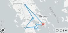 5 Day Tour in Corinth, Delphi, Mycenae, Olympia, Meteora & Cog Railway Trip - 10 destinations