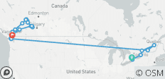 Est et Ouest du Canada Toronto → Vancouver (2027) - 23 destinations