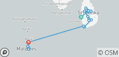 Sri Lanka und Segeln auf den Malediven: Tempel & Strände - 19 Destinationen