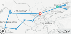 Asie centrale 16 jours Départ de Bishkek - 16 destinations