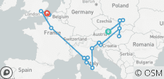 Ruta de Viena a Londres (Estándar, Verano ( Hasta Mar \'27), Clásico) - 18 destinos