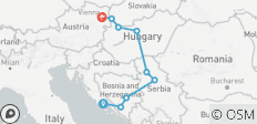 Circuit semi-privé ; joyaux des Balkans et de l\'Europe centrale de Split à Vienne - 9 destinations