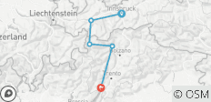 Radreise von INNSBRUCK zum Gardasee - sportlich (7 Tage) - 5 Destinationen
