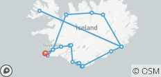 Island Privatreise mit Ringstraße 8 Tage - 20 Destinationen
