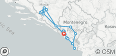 Buiten het seizoen 11 dagen panoramische rondreis vanuit Tivat om Bosnië en Montenegro te ontdekken. Ontdek het beste in Bosnië en Montenegro. - 20 bestemmingen