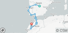 Viajes en grupo por tierra a España, Portugal y Marruecos - 14 destinos