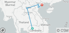 Les sentiers de l\'Indochine : Cambodge - Vietnam - Laos en bref 11 jours - 5 destinations