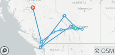 Les spectaculaires Rocheuses et glaciers d\'Alberta (petits groupes, 9 jours) (from Banff to Colombie-Britannique) - 16 destinations