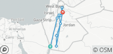 La vuelta completa a Jordania en 8 días (habitación individual, hotel de 3 estrellas) - 10 destinos