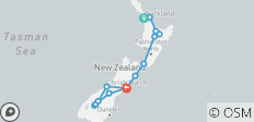 Nouvelle-Zélande amplifiée (vers le sud) (14 destinations) (16 destinations) - 14 destinations