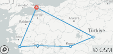 Circuito de 5 días a Éfeso - Pamukkale - Capadocia desde Estambul - 6 destinos