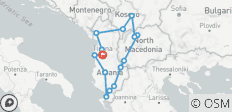 Besuchen Sie den Balkan: 7 Tage Tour durch Albanien, Nordmazedonien und den Kosovo - 15 Destinationen