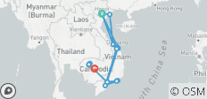 Voyage privé Expérience de deux cultures - Vietnam et Cambodge avec séjour balnéaire à Phan Thiet / Mui Ne ou à Phu Quoc 21 jours (18 destinations) - 18 destinations