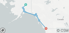  Découverte de l\'Alaska (Terre et Croisière) avec une croisière Holland America de 7 nuits (de Fairbanks, AK à Vancouver, BC) (2024) - 10 destinations 