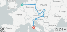 Londen naar Rome Trail (Plus ( Vanaf mrt \'27), Start Amsterdam, Klassiek) - 15 bestemmingen