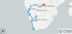 Südliches Afrika Kap bis Wasserfälle - 20 Tage - 20 Destinationen