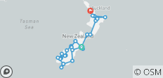 New Zealand Rail and Cruise Discovery Christchurch - Auckland (2027) - 32 destinations