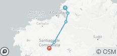 English Way of St. James from Ferrol to Santiago (Pontedeume option) - 7 days - 5 destinations