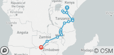 Nairobi to Zambia - 21 days - 19 destinations