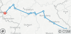  Deutsche Flusslandschaften von Passau nach Trier (Passau - Trier) - 12 Destinationen 