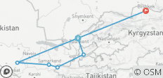Circuit de 12 jours dans les trois pays d\'Asie centrale : Ouzbékistan, Tadjikistan et Kirghizistan - 7 destinations