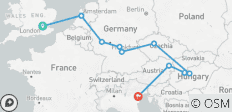 Rhapsodie européenne (classique, été, départ de Londres, 12 jours) - 12 destinations