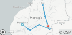 Wüstentour von Marrakesch nach Fès – 3 Tage mit Luxuscamp - 10 Destinationen