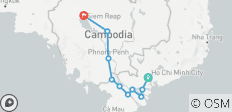 Cycling Indochina: Vietnam to Cambodia Adventure - 10 destinations