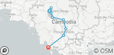 Cambodja 9 daagse tour van Siem Reap naar Phnom Penh & Sihanoukville - 9 bestemmingen