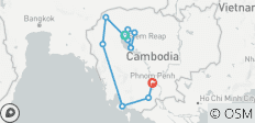 Entdecken Sie Kambodscha 12 Tage Tour von allen Highlights bis zu den Stränden - 11 Destinationen