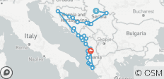 Todo el año 42 días Serbia +Bosnia +montenegro +Albania circuito transbalcánico desde Belgrado. - 49 destinos