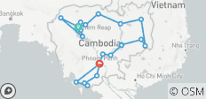 Kambodscha geführte Privatreise 16 Tage - 26 Destinationen