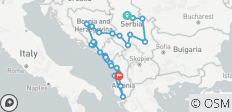 Circuito de 31 días durante todo el año por Serbia +Bosnia +montenegro +Albania desde Belgrado. - 34 destinos