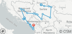 Serbien, Bosnien & Montenegro: die Länder des ehemaligen Jugoslawiens - Natur, Kultur, Geschichte, Architektur, Kunst und köstliche Küche ab Belgrad - 27 Tage - 28 Destinationen