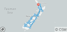  Höhepunkte Neuseelands (20 Tage) deutschsprachig geführt Auckland-Auckland - 29 Destinationen 