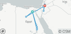 Charmes de l\'Égypte et de la Jordanie : circuit de 14 jours avec croisière sur le Nil, désert blanc, Pétra et mer Morte - 14 destinations