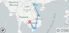  Grand Tour of Vietnam &amp; Cambodia - 7 or 9 night cruise (Start Hanoi, End Siem Reap, 2024-2025, 23 Days) - 13 destinations 