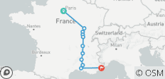 Burgund & Provence mit Paris & Côte d\'Azur für Weinliebhaber (südwärts) - 11 Destinationen