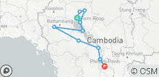 Cambodge Active Explorer : 9 jours d\'aventure à travers les temples, le cyclisme, le trekking et le bateau - 11 destinations