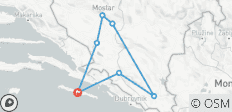 Circuito descubrimiento de Bosnia de 3 días desde Mljet. Visita la singular cueva de Vjetrenica, la encantadora Trebinje, la animada Mostar, la otomana Pocitelj y la encantadora Blagaj - 7 destinos