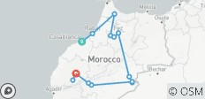 Ciudades imperiales, aventuras en el desierto y senderismo por el Atlas - 11 días - 14 destinos
