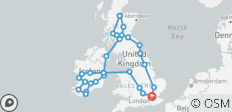  Extensive United Kingdom and Ireland ( 17 days ) - 32 destinations 