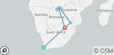  Erschwingliches Südafrika mit Victoria Falls &amp; Botswana - 11 Tage - 6 Destinationen 